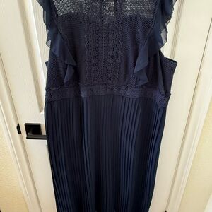 Modcloth Navy Blue Maxi Dress with Lace